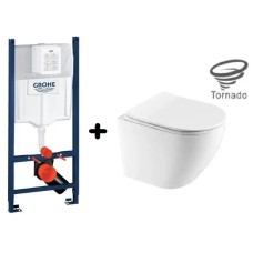 Комплект інсталяція Rapid SL + підвісний унітаз ZANTE, злив Tornado Grohe змішувачі
