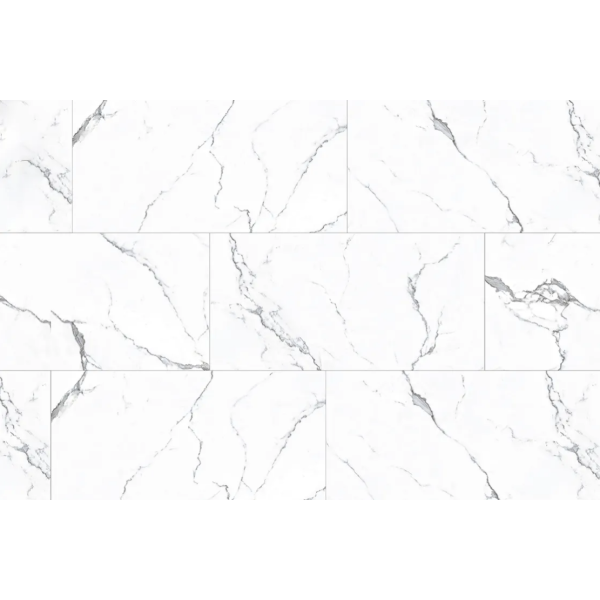 SPC пол Stone Statuario Grey 91.5x46.5x0.6 (5+1mm) BlissGround