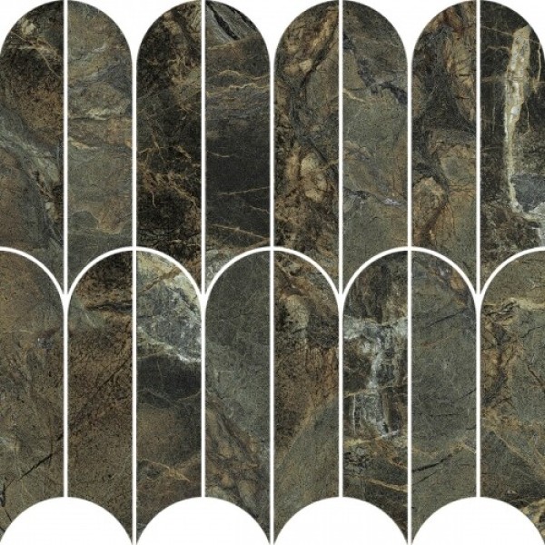 Allmarble Verde Borgogna Mosaico Ventaglio Lux 298x298 MEZN Marazzi