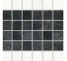 Vein Black-White Mosaic Gls 5x5/30x30 WDM05133 Rako