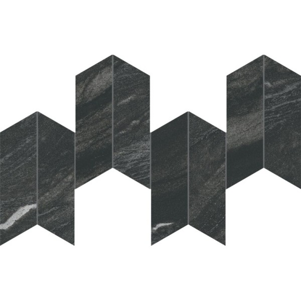 Marvel Diva Black Tempest Mosaico Chevron Velvet 463x175 AYD5 Atlas Concorde
