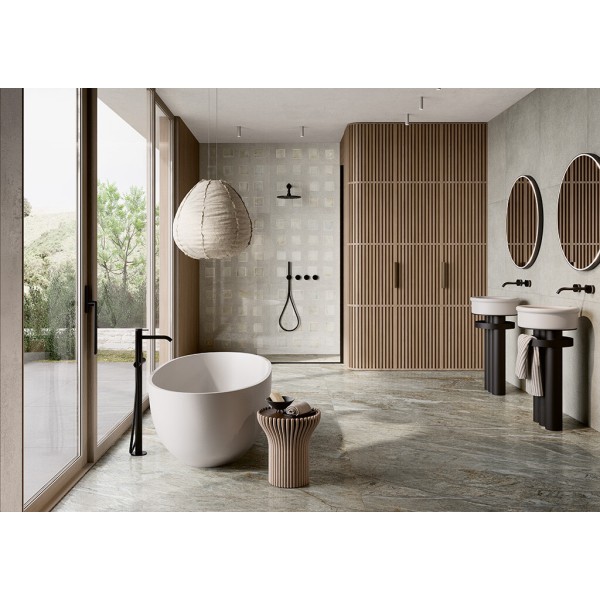 The Blend Concrete Silver Poli-Matt Ret 604x1208 GC623LR Fioranese