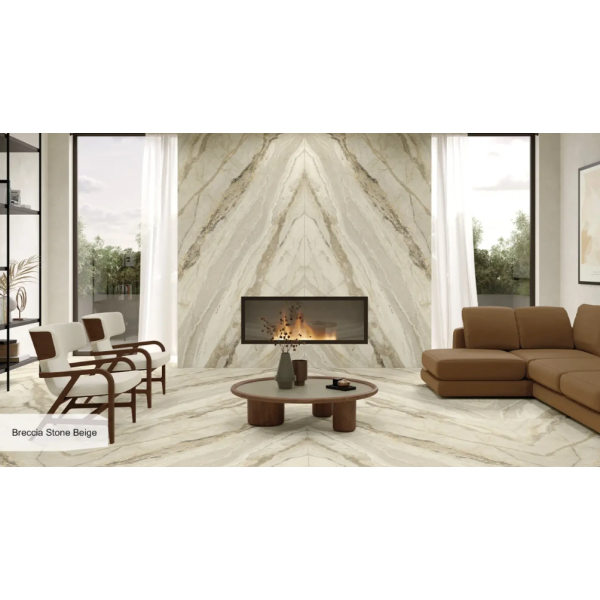 Breccia Stone Beige 1600x3200x12 Pol Keralini