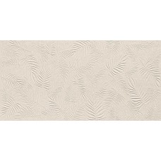 3D Wall Carve Leaf Ivory Matte 400x800 A579