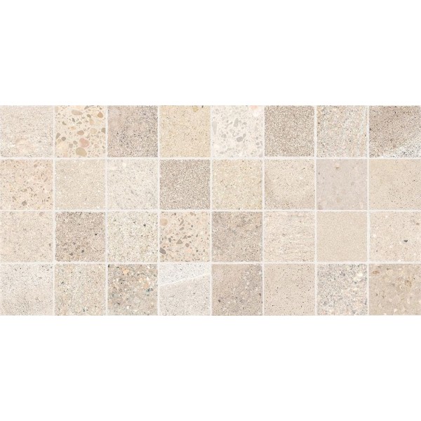 Piazzetta Beige Decor Mosaic 598x298 Rect WARVK266 Rako