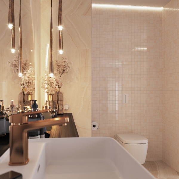 Onyx Dark Beige Mosaic 5x5 298x298 Fl DDL06835 Rako