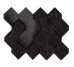 Marvel Stone Nero Marquina Mosaico Esagono 3D Lappato 282x353 AS4B Atlas Concorde