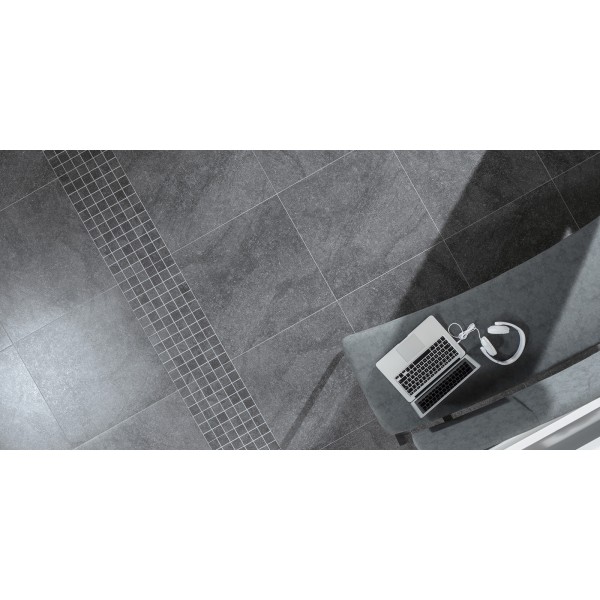 Kaamos Black 445x445 Rect DAK4H588 Rako
