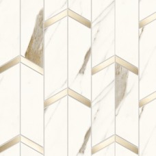 Marvel X Calacatta Sublime Mosaico Chevronato Lappato 192x463 AF8X