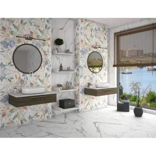 Quarry Decor Flora White 600х1200 R Satin KAI Group