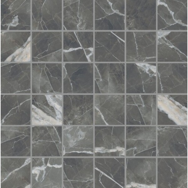 Stones & More 2.0 Stone Calacatta Black Mosaico 5x5 Smooth/Ret 300x300 756680 Florim