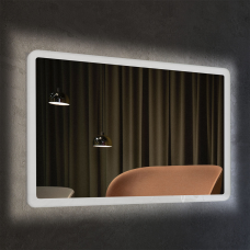 Зеркало FROZEN с фоновой прямоугольной подсветкой с матовой рамкой