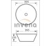 Раковина Invena Dokos CE-19-011 накладна керамічна