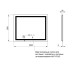 Дзеркало Qtap Mideya 1000x800 (DC-F614) з LED-підсвічуванням та антизапотіванням QT2078F614W