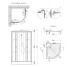 Душовий бокс Lidz Tani SB90x90.SAT.LOW.FR, скло Frost 4 мм