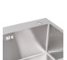Мойка для кухни с двумя чашами интегрированная Lidz Handmade H7843 (LDH7843BRU35387) Brushed Steel 3,0/1,0 мм