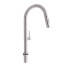 Смеситель для кухни Qtap Lenicka с выдвижным изливом QTLEN9138103UN Brushed Nickel PVD