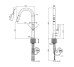 Смеситель для кухни Qtap Lenicka с выдвижным изливом QTLEN9138103UN Brushed Nickel PVD