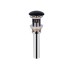Донний клапан для раковини Qtap PU03O 70х70х227.5 Matt black з переливом