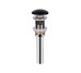 Донний клапан для раковини Qtap PU03O 70х70х227.5 Matt black з переливом
