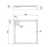Душовий піддон Qtap Tern 308812C 80x80x12 см + сифон