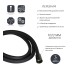 Шланг для ручного душа Qtap Hadice 1600 мм прямоугольный QTHADPVCSQ160B Black Matt