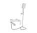 Смеситель для ванны Qtap Swan Cascada с поворотным изливом (c душевым гарнитуром) QTSWA260CRW45569 Chrome/White