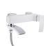 Смеситель для ванны Qtap Swan Cascada с поворотным изливом (c душевым гарнитуром) QTSWA260CRW45569 Chrome/White