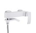 Смеситель для ванны Qtap Swan Cascada с поворотным изливом (c душевым гарнитуром) QTSWA260CRW45569 Chrome/White