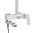Душевая система универсальная Qtap Swan Cascada на три потребителя (с изливом) QTSWA111CRW45570 Chrome/White
