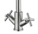 Змішувач для кухні Lidz Wind 161F двохвентильний LDWIN161FNKS46098 Nickel