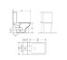 Унитаз-компакт Qtap Presto Quadro безободковый с сиденьем Soft-close QT24221215AW