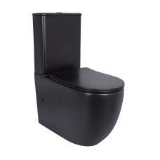 Унітаз підлоговий Robin Ultra Quiet безобідковий з сидінням Soft-close MATT BLACK QT13226083AMB Унітаз підлоговий Robin Ultra Quiet безобідковий з сидінням Soft-close MATT BLACK QT13226083AMB