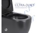 Унітаз підлоговий Qtap Robin Ultra Quiet безобідковий з сидінням Soft-close MATT BLACK QT13226083AMB