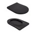 Унітаз підлоговий Qtap Robin Ultra Quiet безобідковий з сидінням Soft-close MATT BLACK QT13226083AMB