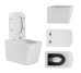 Унітаз підвісний Qtap Tern Ultra Quiet безобідковий з сидінням Soft-close WHITE QT17332303AW