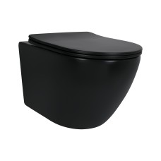 Унітаз підвісний Robin New Ultra Quiet безобідковий з сидінням Soft-close MATT BLACK QT13332381АSMB Qtap сантехніка — сторінка 17