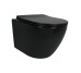 Унітаз підвісний Qtap Robin New Ultra Quiet безобідковий з сидінням Soft-close MATT BLACK QT13332381АSMB