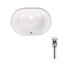 Комплект Qtap Stork: Раковина врізна овальна 560x395x195 мм White + Донний клапан PU02O
