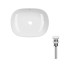 Комплект Qtap Aquarius: Раковина накладная прямоугольная 465x375x115 мм White + Донный клапан PU02