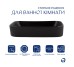 Комплект Qtap Scorpio: Раковина накладная прямоугольная 550х390х120 мм Matt Black + Донный клапан PU03