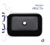 Комплект Qtap Scorpio: Раковина накладная прямоугольная 550х390х120 мм Matt Black + Донный клапан PU03