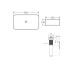 Комплект Qtap Tern: Раковина накладна прамокутна 610x350x135 мм WHITE + Донний клапан PU02
