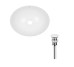 Комплект Qtap Dove: Раковина накладна овальна 410x335x145 мм White + Донний клапан PU02