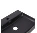 Комплект Qtap Nando LT: Раковина підвісна прамокутна 500х420х120 мм Matt Black + Донний клапан PU03O