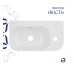 Комплект Qtap Tern: Раковина подвесная прямоугольная правая 450х250х158 мм White + Донный клапан PU02O