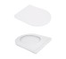 Унітаз підвісний Jay Rimless 485×360×320 мм, White, з сидінням Slim Duroplast/ Soft-close/ Quick Relase QT07335177RW Qtap
