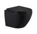 Унітаз підвісний Qtap Jay Ultra Quiet 485х360х320 мм, Matt Black, сидінням Slim Duroplast/ Soft-close/ Quick Relase QT07335177MB