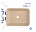 Раковина накладна Qtap Tern 480x370x135 мм, Beige, прямокутна, з донним клапаном QT17116069SB