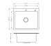 Lidz Handmade H6050H Мойка для кухни интегрированная Decor Honeycomb 2,5/0,5 мм LDH6050DEC48370